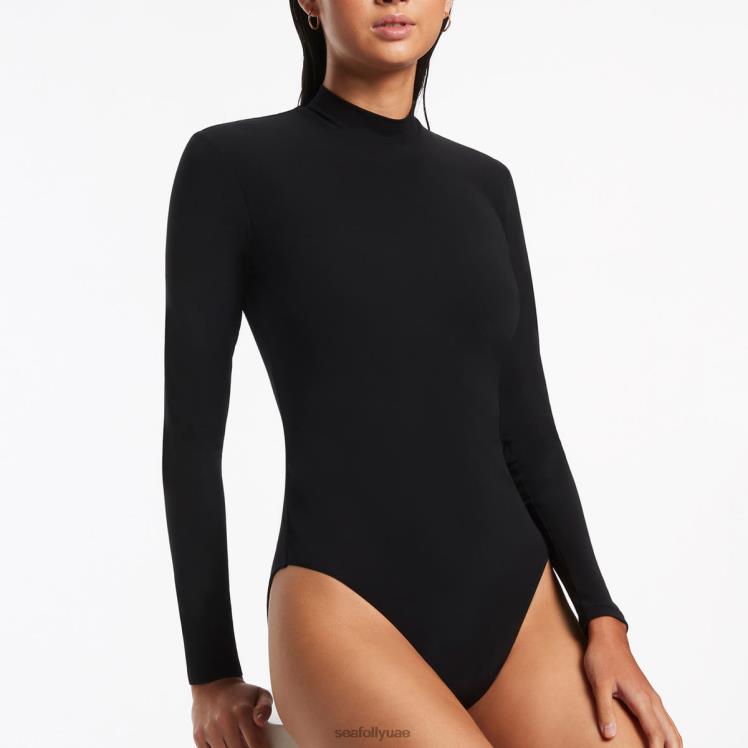 jetset زي ركوب الأمواج نحيف أسود Seafolly ملابس سباحة 2JF2D72