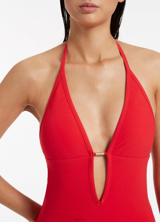 jetset يغرق قطعة واحدة نحيف الكرز Seafolly ملابس سباحة 2JF2D84