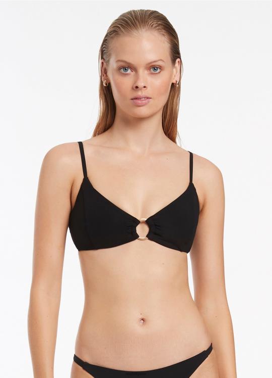 jetset تقليم bralette نحيف أسود Seafolly ملابس سباحة 2JF2D405