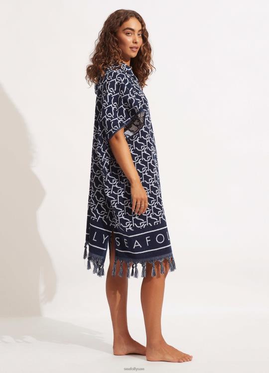 المعطف منشفة مونوغرام sf نحيف البحرية الحقيقية Seafolly مُكَمِّلات 2JF2D774